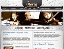 Tablet Screenshot of gloriamusicschool.com